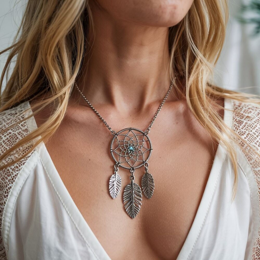 Naszyjnik łapacz snów stal chirurgiczna