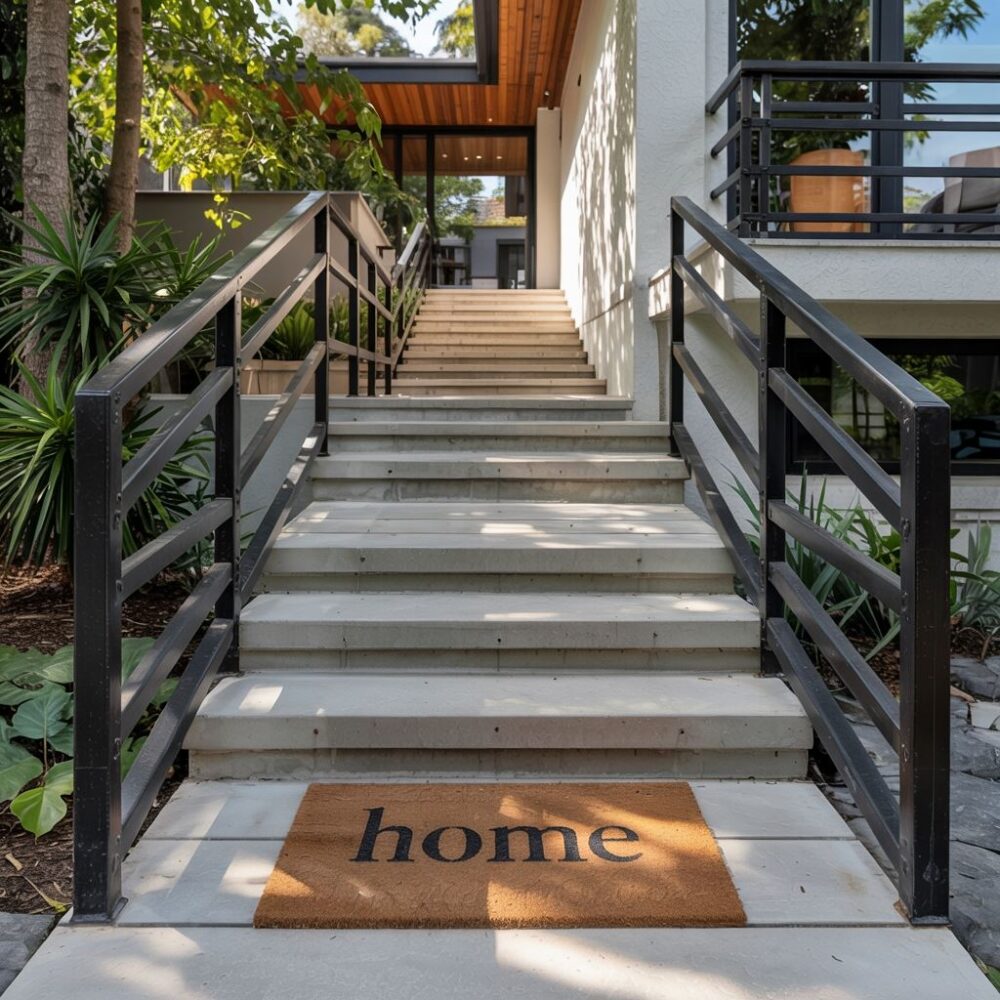 bezpieczna balustrada na schody na zewnątrz