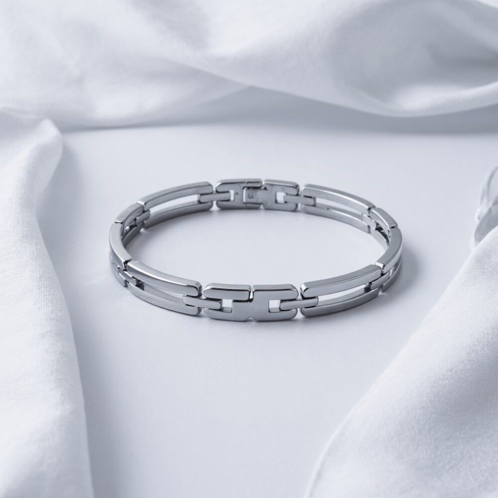 biżuteria stalowa srebrna