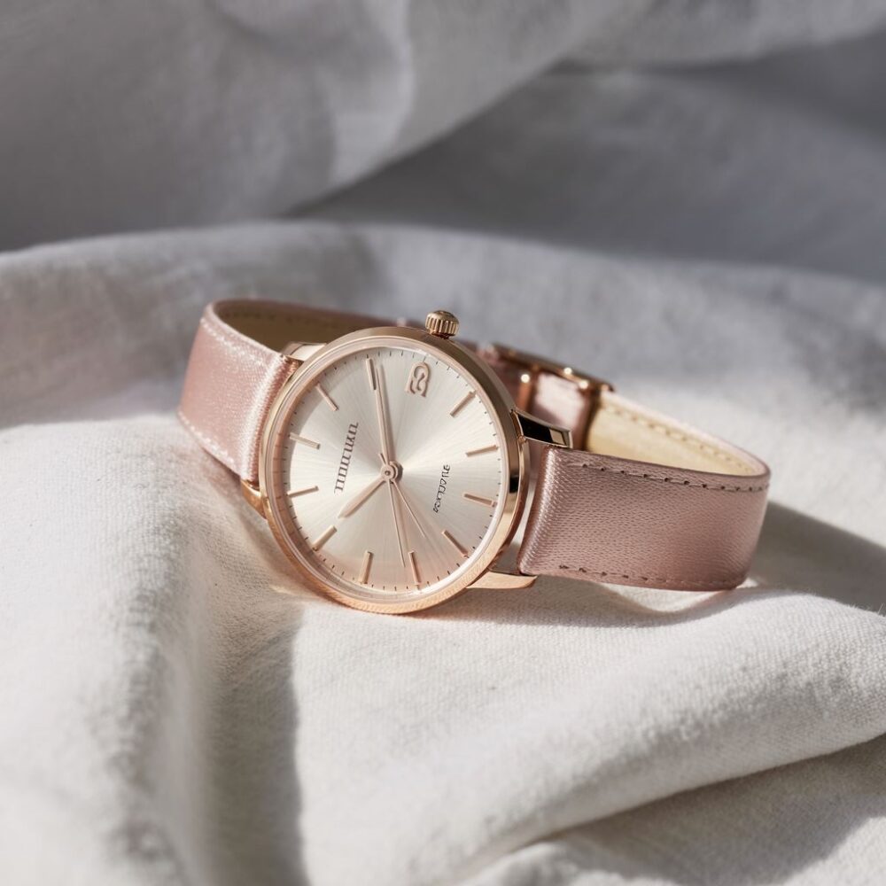 damski zegarek biały cyferblat