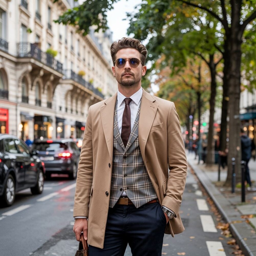 elegancki francuski mężczyzna