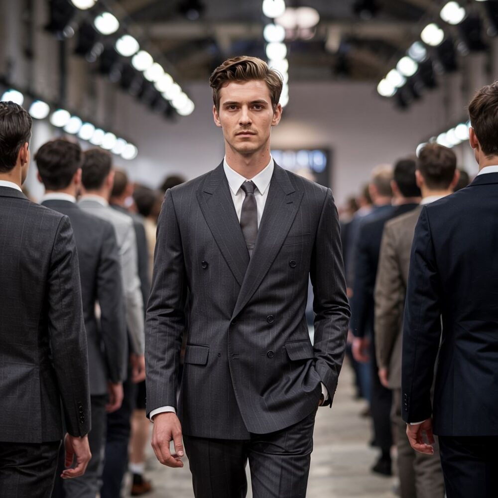 elegancki mężczyzna w garniturze