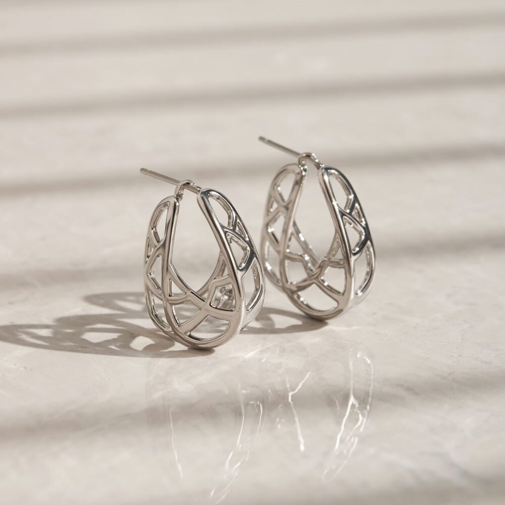 eleganckie kolczyki ażurowe