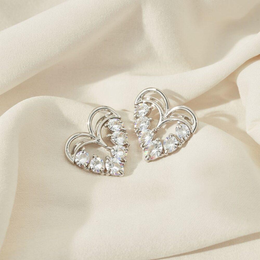 eleganckie kolczyki z cyrkoniami