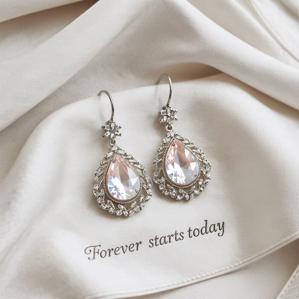 eleganckie kolczyki z kryształami