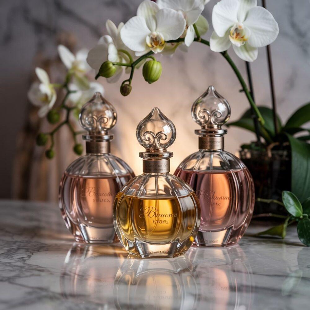 eleganckie perfumy na marmurze