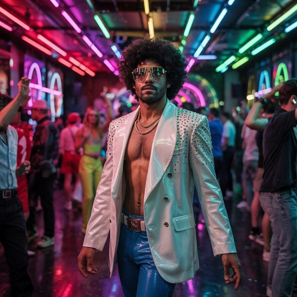 flanelowe spodnie i błyszczące koszule