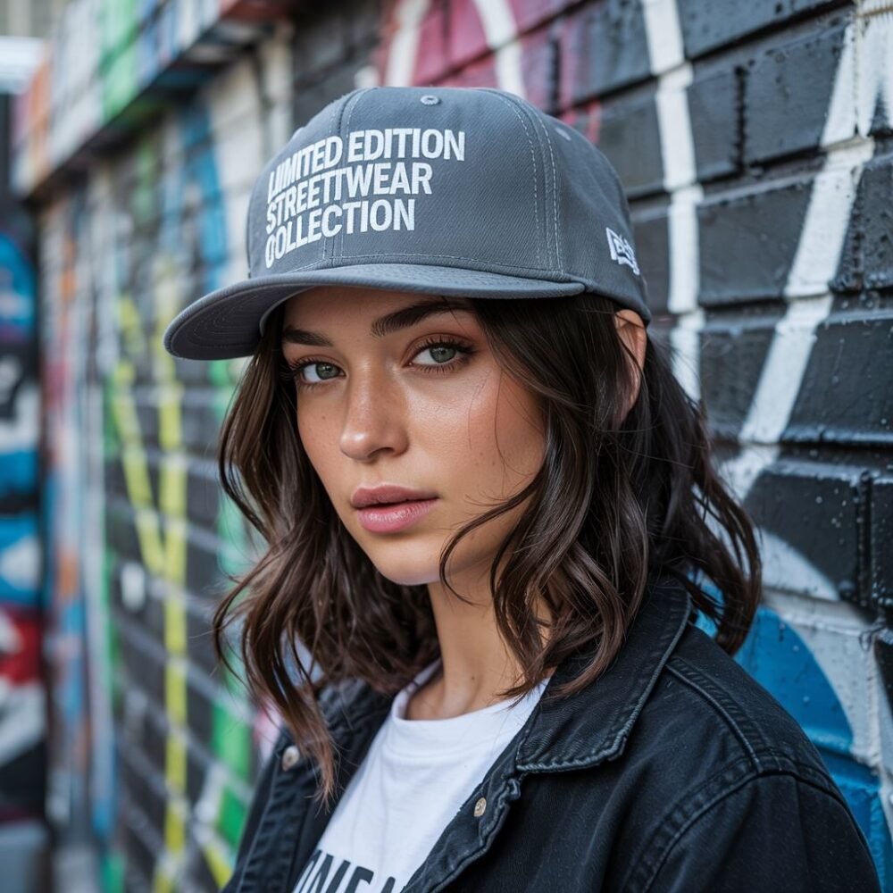 kobieta w modnej czapce