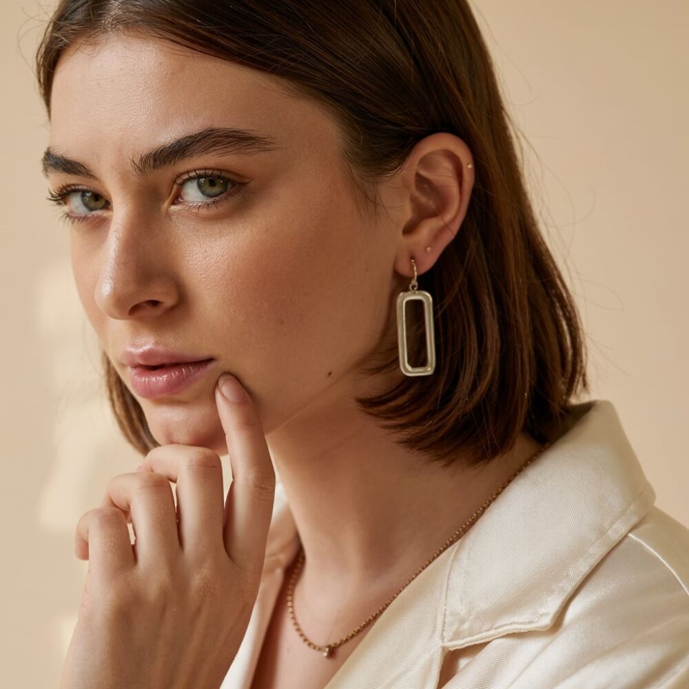 kolczyki prostokątne