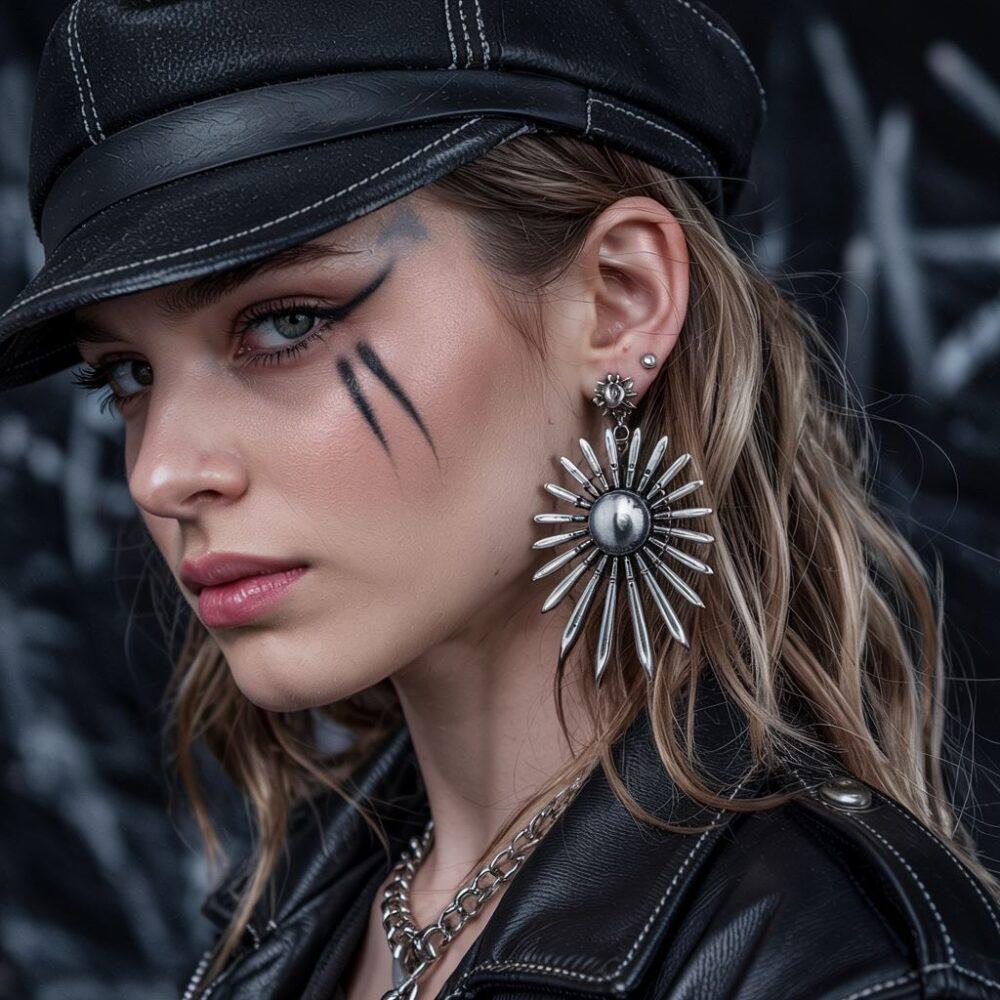 kolczyki z ćwiekami