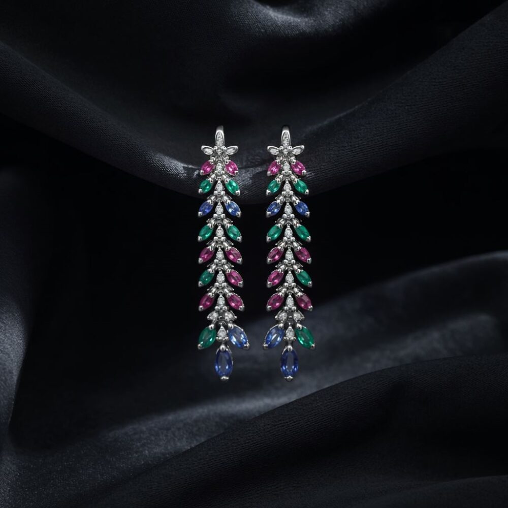 kolczyki z kryształami