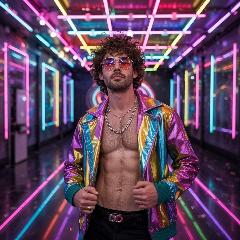 moda męska disco lata 80