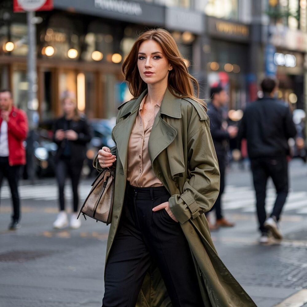 modna stylizacja z kurtką