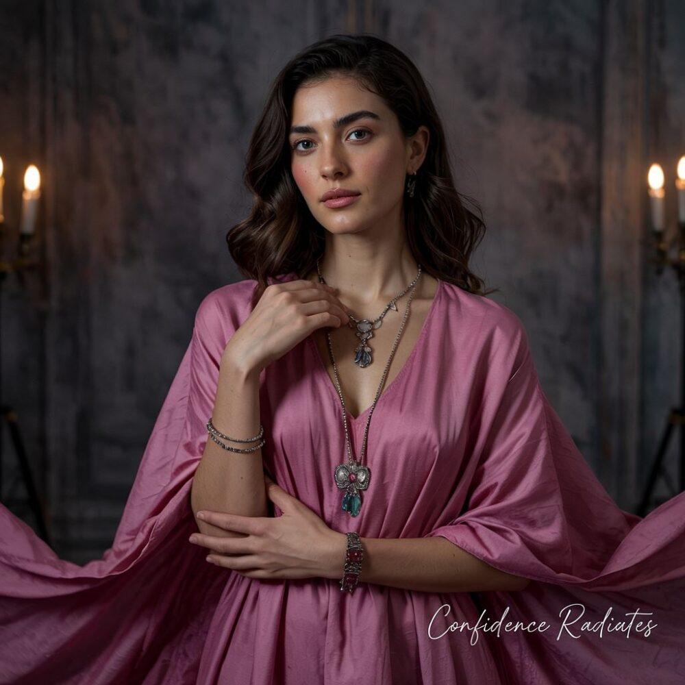 modne dodatki do sukienki fuksja