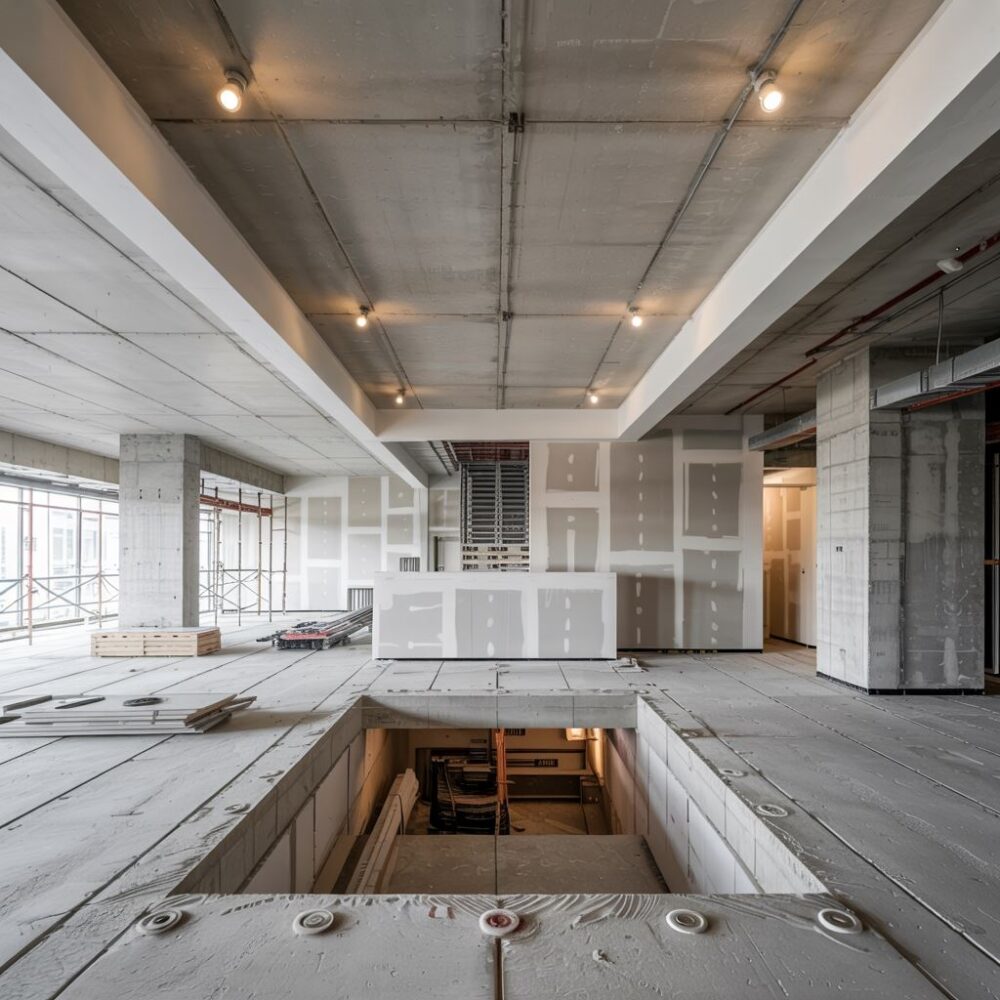 montaż halogenów w suficie