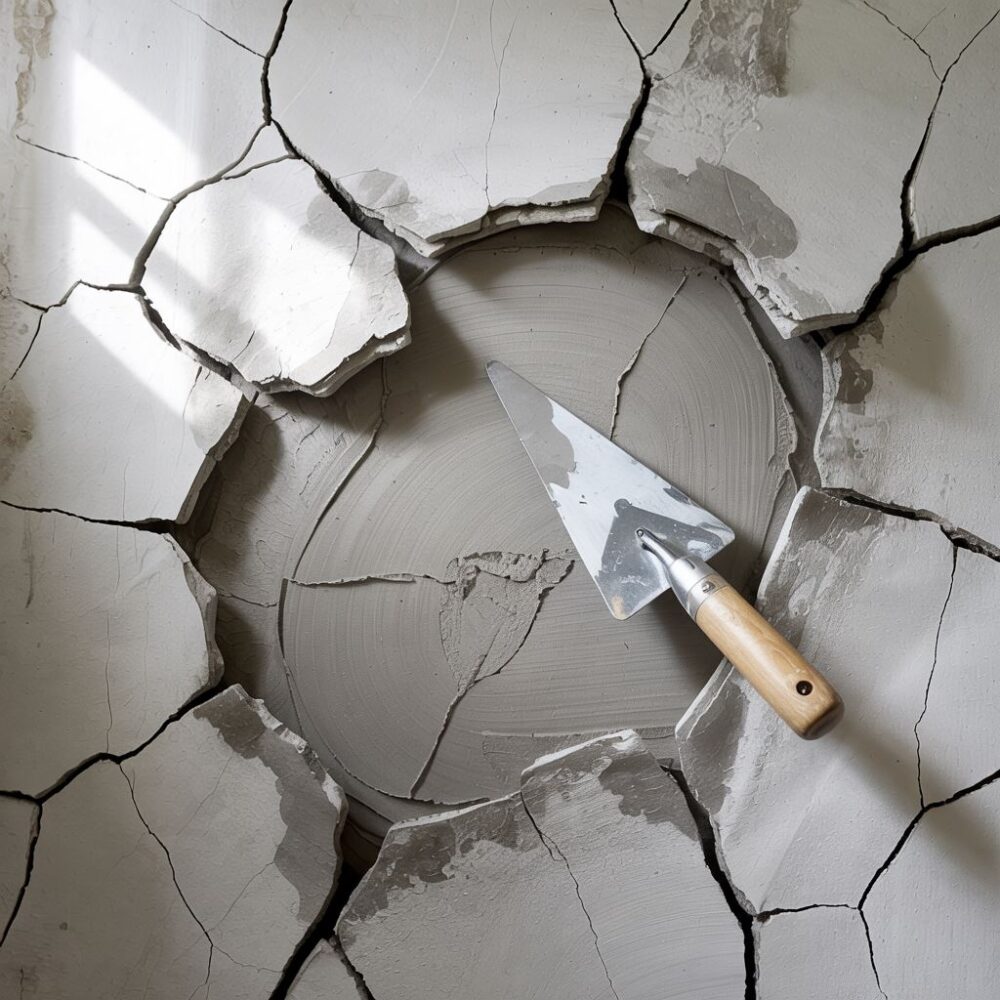 narzędzia do naprawy pęknięć w ścianie