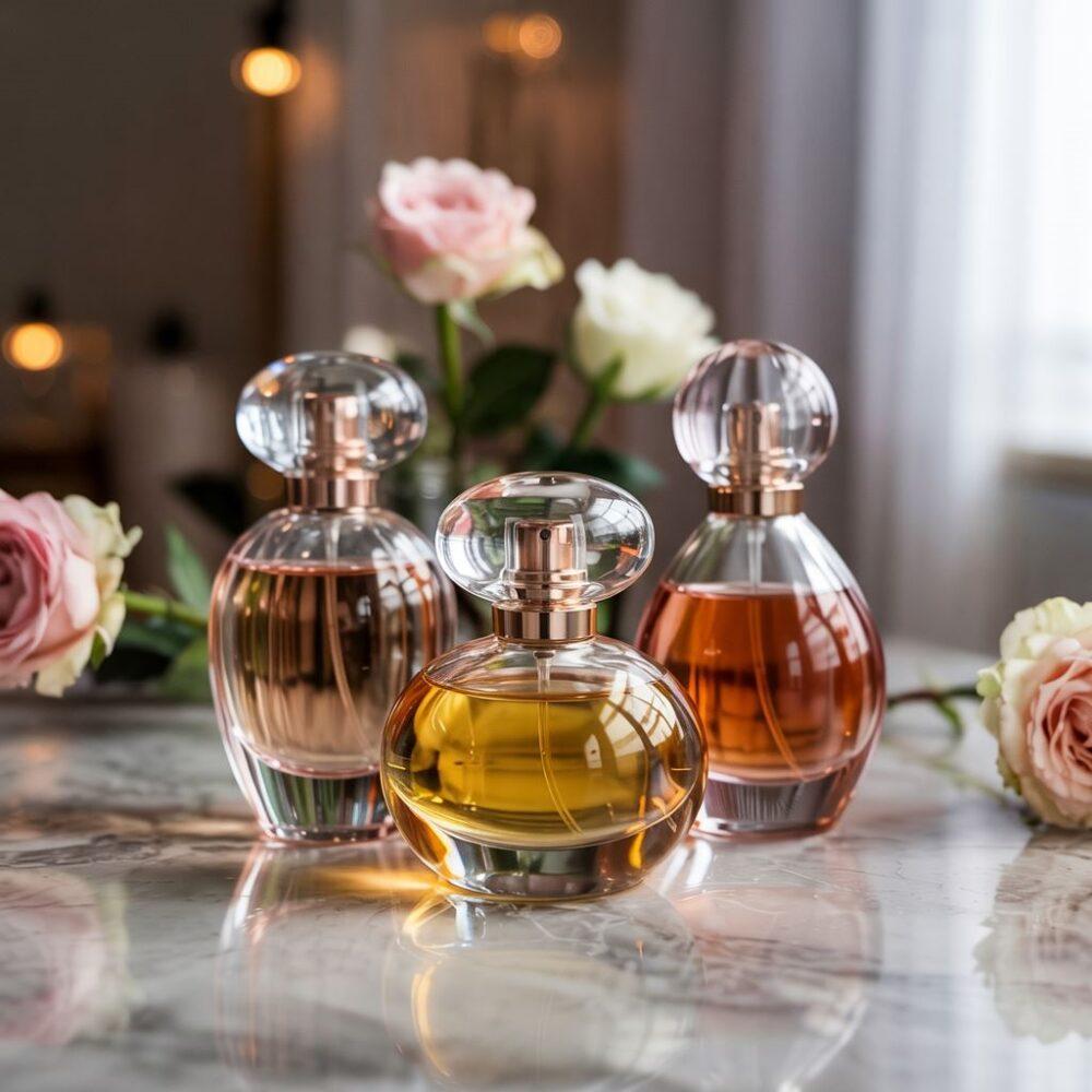 nowoczesna kompozycja flakonów