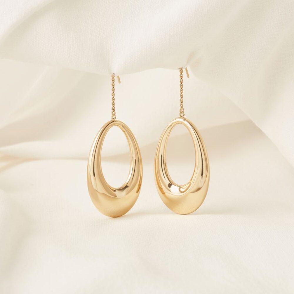 nowoczesne kolczyki owalne