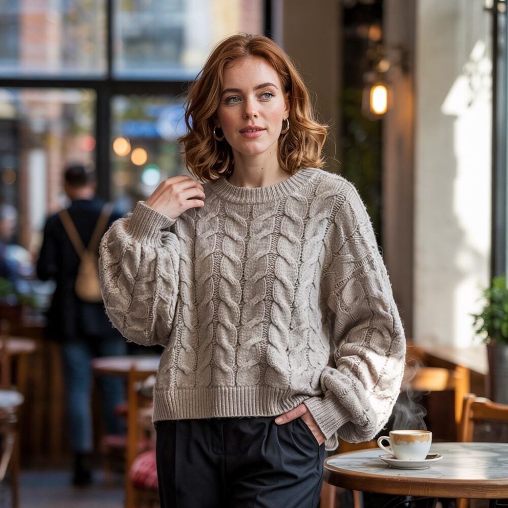 nowoczesny sweter damski