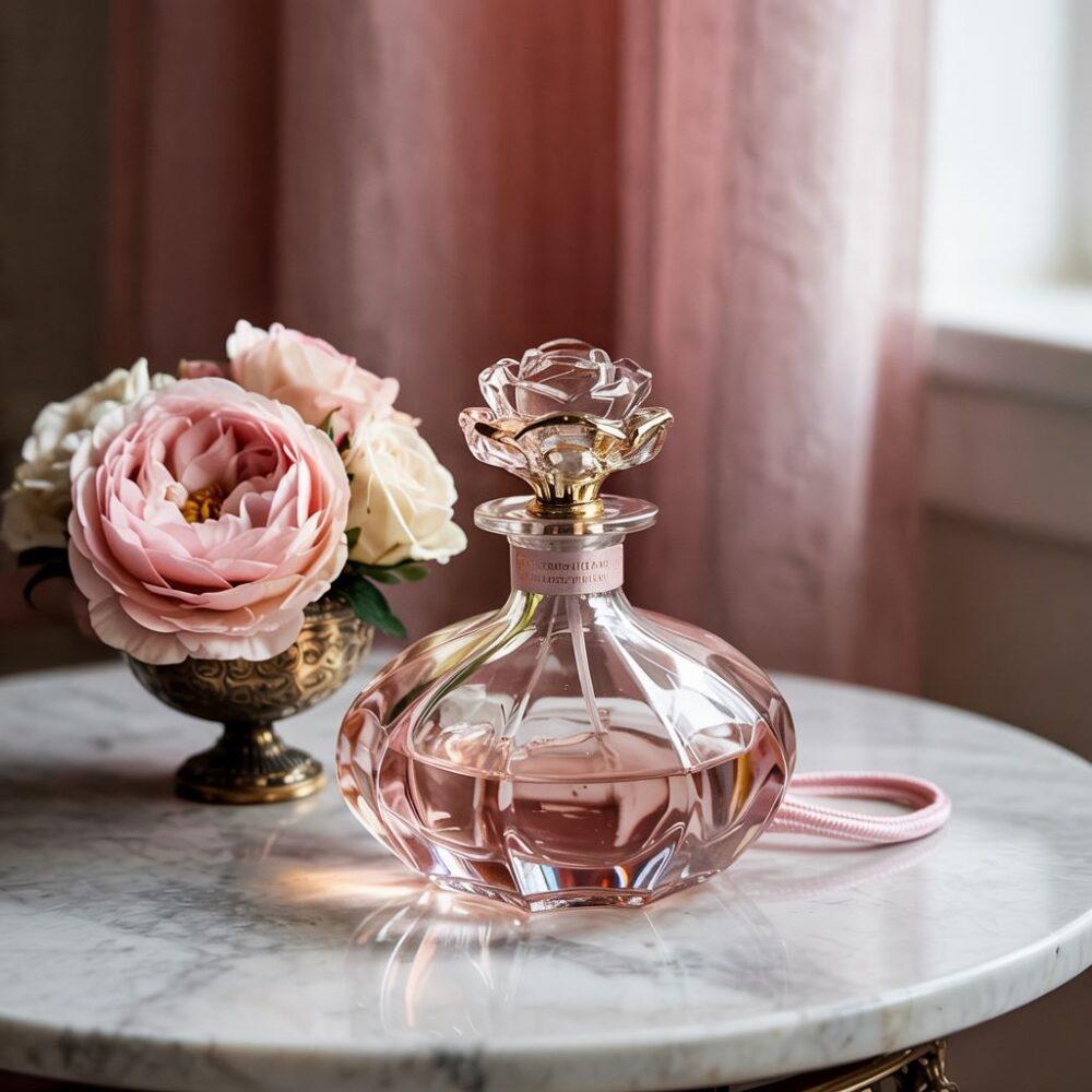 perfumy Chloe na tle pastelowym