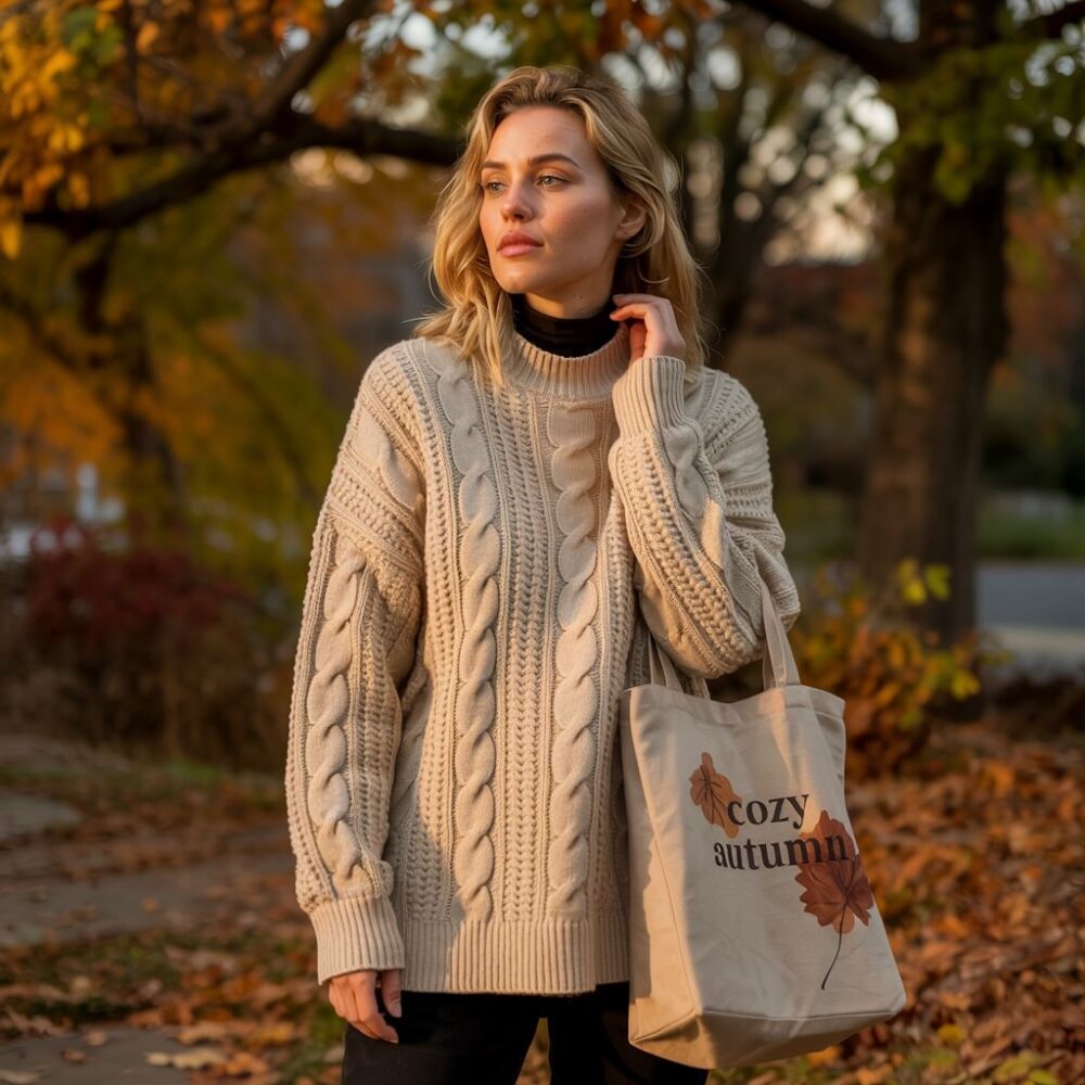 stylowa kobieta sweter