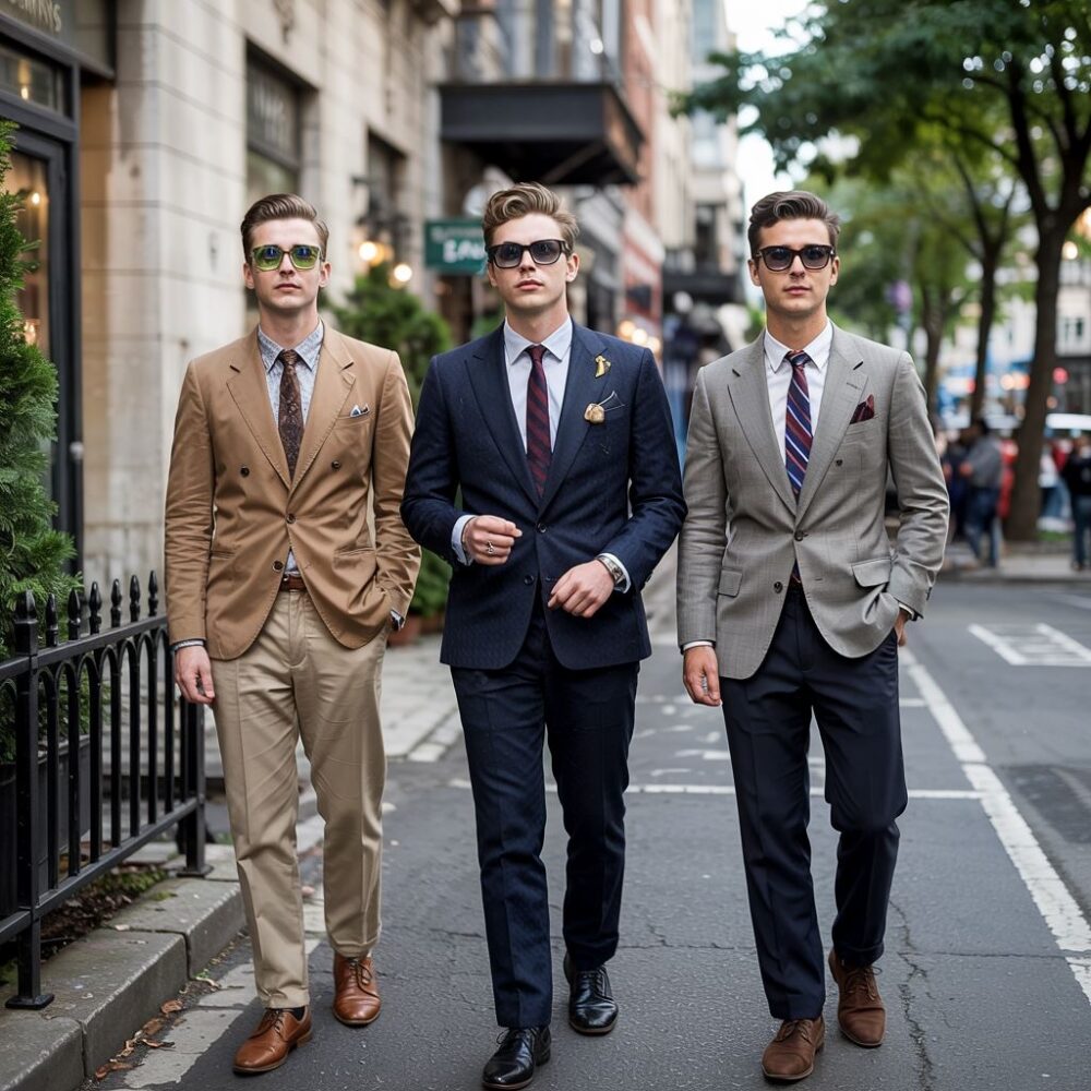 stylowe garnitury retro