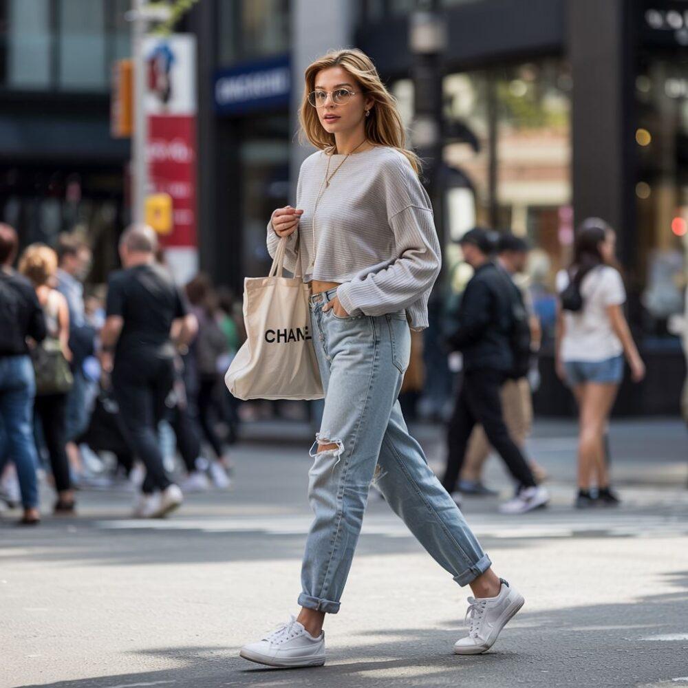 stylowe spodnie dżinsowe