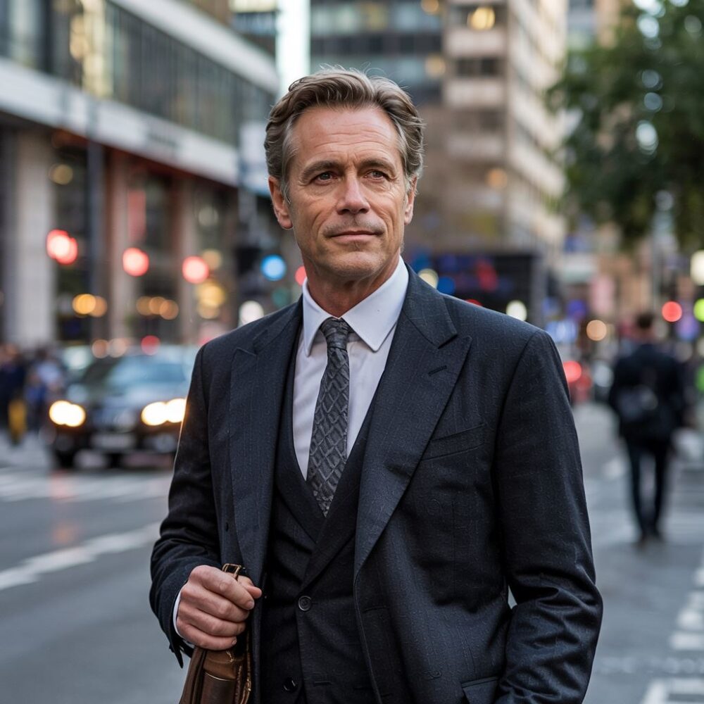 stylowy dojrzały mężczyzna