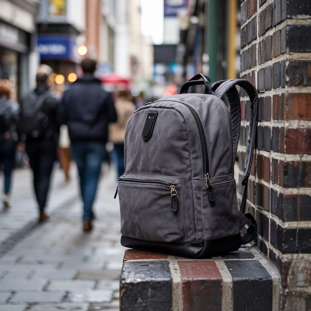stylowy plecak na ulicy