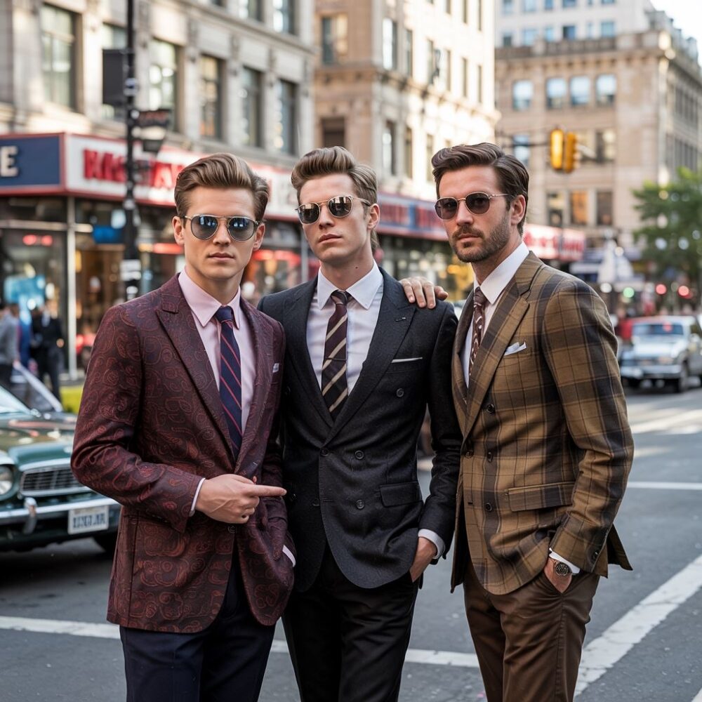 turtleneck i wąskie krawaty