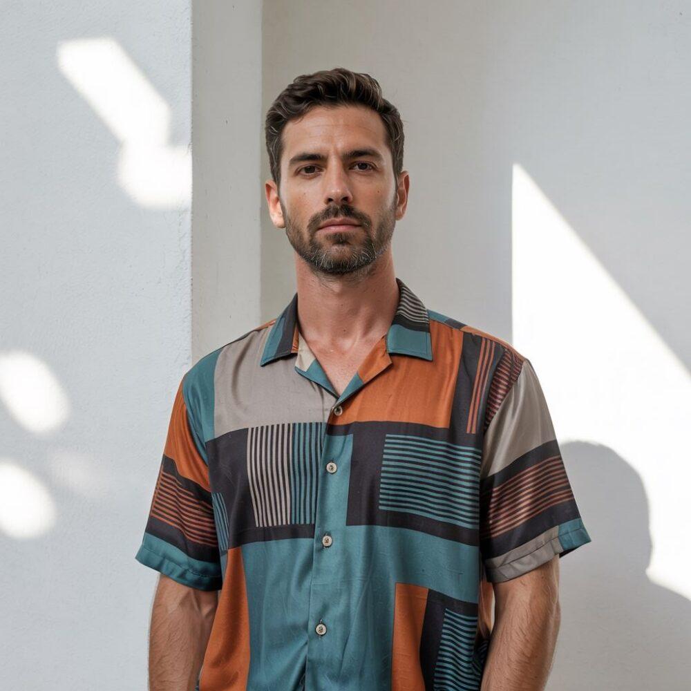 wzorzysta koszula na lato