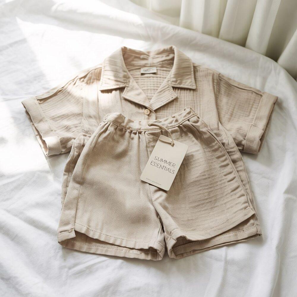 zestaw koszula i szorty muślinowe